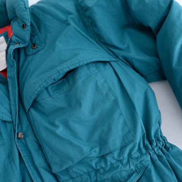 VTG Northern Spirit Green Red 70% Down 30% Feathers Puffer Zip Up Winter Jacket - Picture 10 of 12